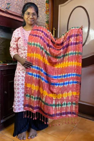 Multi color cotton stole for women