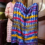 Multi color cotton stole for women