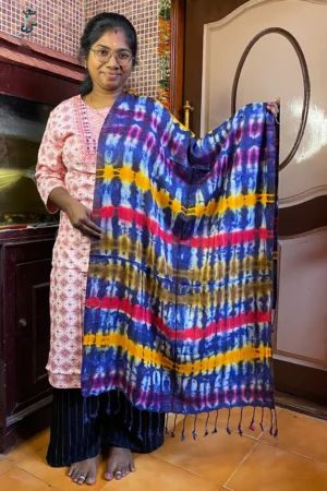 Multi color cotton stole for women