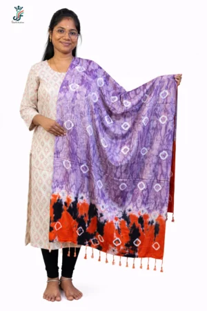 Multi color cotton stole for women