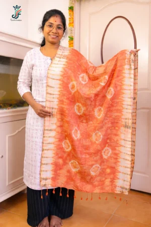 Multi color cotton stole for women