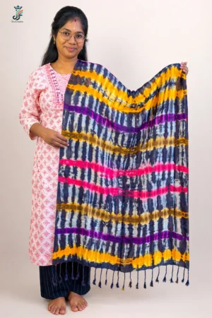 Multi color cotton stole for women