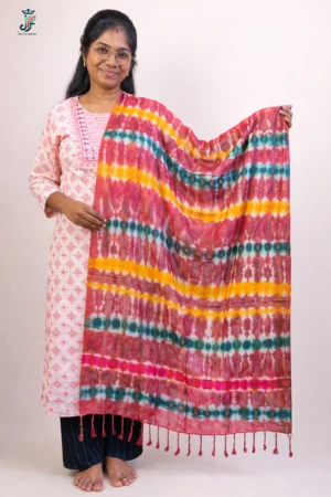 Multi color cotton stole for women