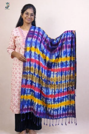 Multi color cotton stole for women