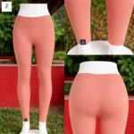 Peach orange ankle fit leggings women