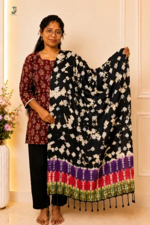 Printed stole for women with tassel detailing