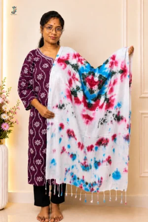 Printed stole for women with tassel detailing