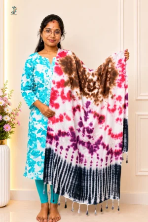 Printed stole for women with tassel detailing