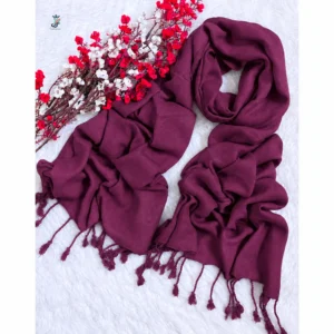 Plain cotton stole Wine